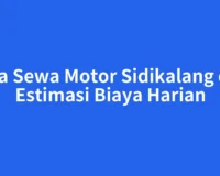 Jasa Sewa Motor Sidikalang dan Estimasi Biaya Harian