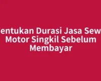 Tentukan Durasi Jasa Sewa Motor Singkil Sebelum Membayar