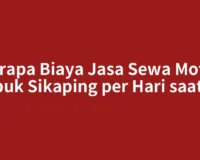 Berapa Biaya Jasa Sewa Motor Lubuk Sikaping per Hari saat Ini