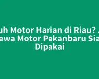 Butuh Motor Harian di Riau? Jasa Sewa Motor Pekanbaru Siap Dipakai