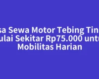 Jasa Sewa Motor Tebing Tinggi Mulai Sekitar Rp75.000 untuk Mobilitas Harian